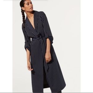 Aritzia Kahlo Pinstripe Duster